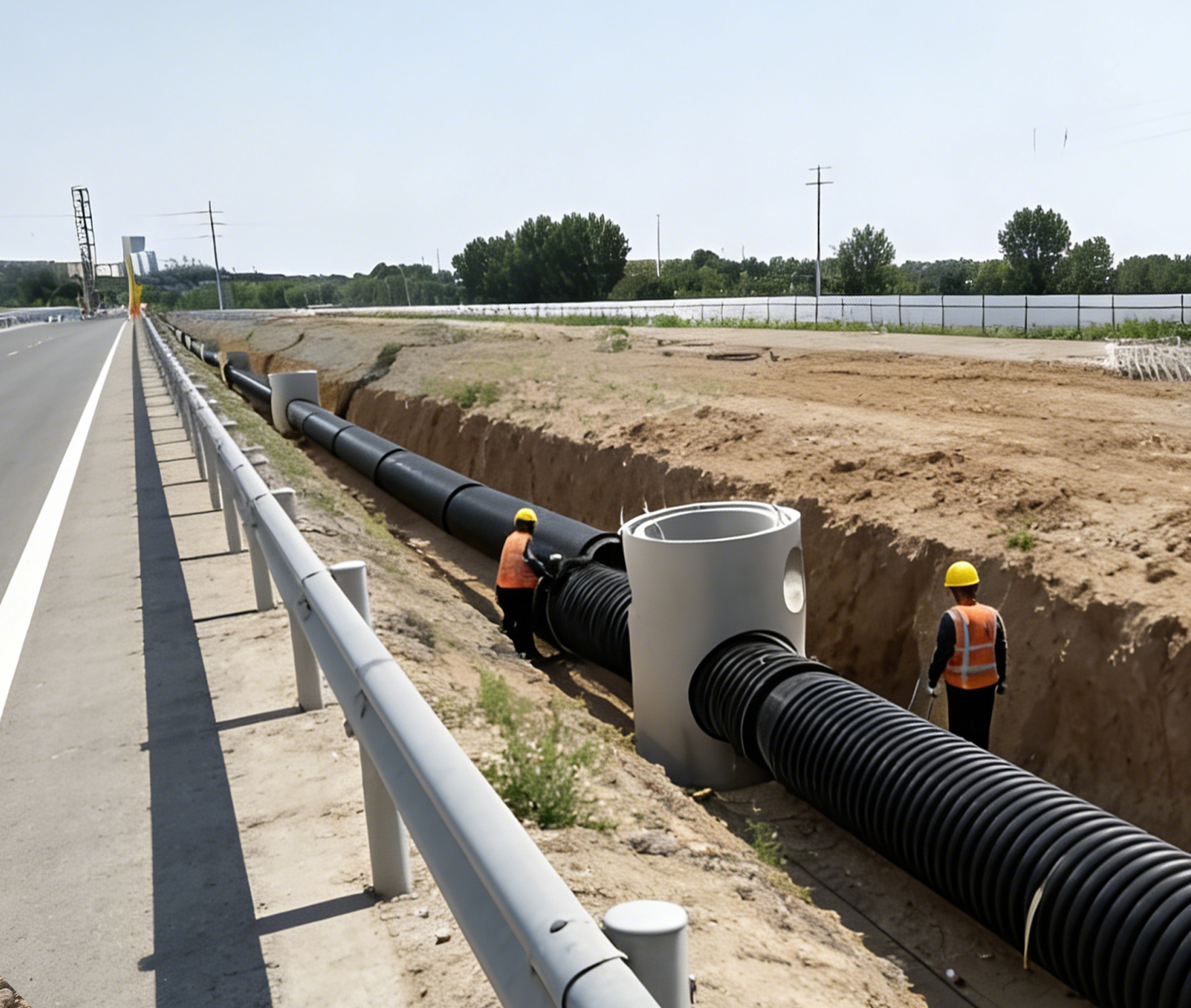 克拉管施工现场